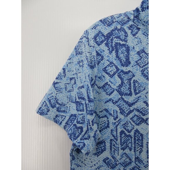Ibkul Top Medium Golf Performance Shirt 1/4 Zip Geometric Active * - Picture 3 of 12